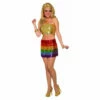 Rainbow Sequin Skirt 1 Rainbow Sequin Skirt -Glamourguise Store Rainbow Sequin Skirt FDRASK