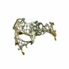 Deluxe Gold Metal Filigree Half Eyemask -Glamourguise Store goldmask