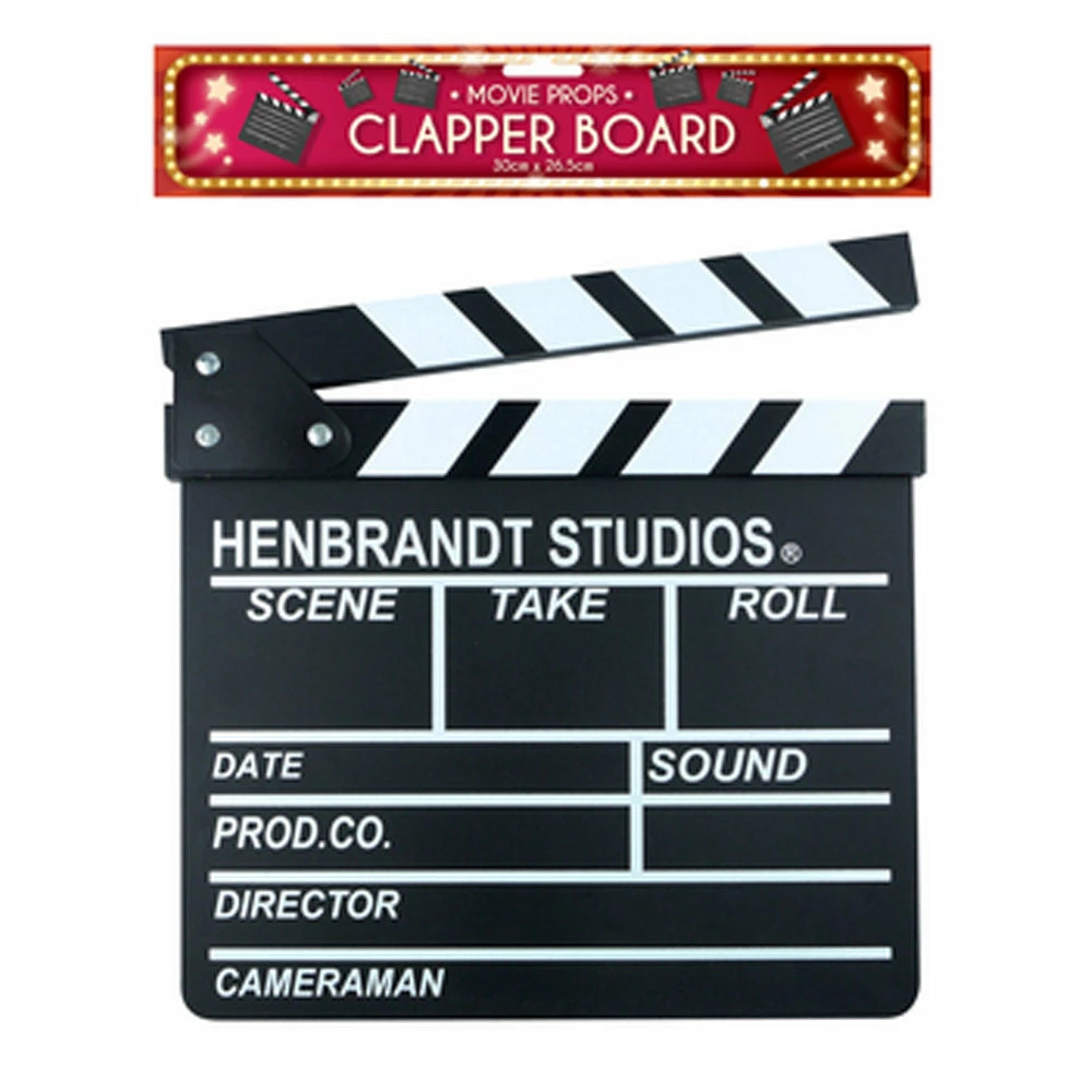 Large Wooden Clapperboard - 30cm 3 Large Wooden Clapperboard - 30cm