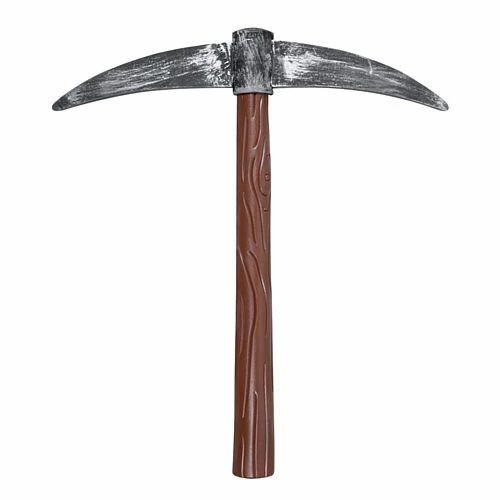 Realistic Silver Plastic Pickaxe Fancy Dress Prop - 49cm 3 Realistic Silver Plastic Pickaxe Fancy Dress Prop - 49cm
