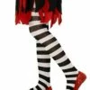 Children's Striped Tights Black & White- Age 6-12 Years -Glamourguise Store product 103966 1 orig