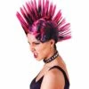 Black And Pink Mohican Wig