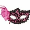 Pink And Black Eyemask With Rose And Feathers -Glamourguise Store product 104991 1 orig
