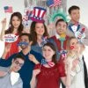 American Selfie Scene With Photo Booth Props - Pack Of 21