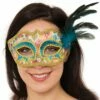 Antoinette Mask With Feather