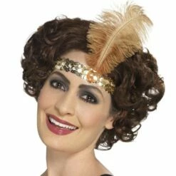 Gold Sequin Flapper Headband