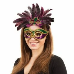 Carnival Mask - Purple, Green And Gold