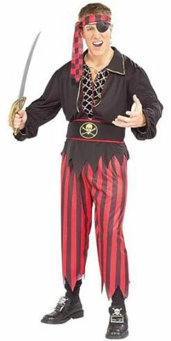 Red And Black Pirate Costume