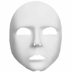 White Full Face Mask