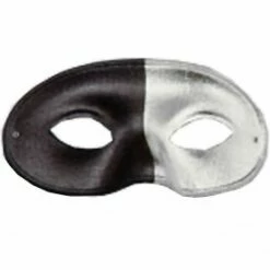 Domino Mask - Black & Silver