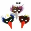 Assorted Bird With Beak Feather Mask
