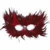 Red & Black Feather Eye Mask -Glamourguise Store product 66192 1 orig