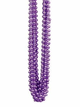 Purple Party Beads - Pack Of 12 3 Purple Party Beads - Pack Of 12