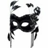 Black Velvet Mask With Feathers -Glamourguise Store product 68279 1 orig