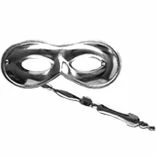 Silver Eye Mask On A Stick
