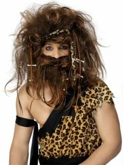 Caveman Wig And Beard Set