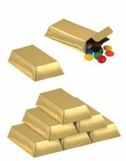 Gold Bar Favour Boxes - Pack Of 12