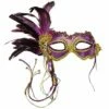 Purple Eye Mask With Feather Decoration -Glamourguise Store product 76702 1 orig
