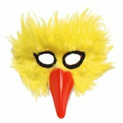 Yellow Feather Bird Eye Mask