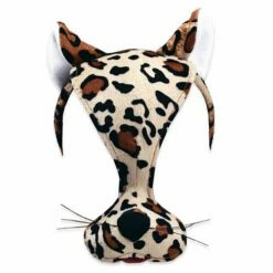 Leopard Plush Mask On Headband With Sound