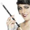 Black Sequinned Cigarette Holder - 30cm