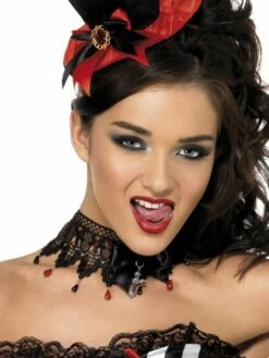 Gothic Ribbon And Lace Choker