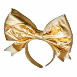 Gold Hairband With Large Bow