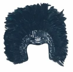 Feather Headdress Deluxe- Black