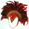 Feather Helmet, Red Jewel And Plume -Glamourguise Store product 82512 1 orig