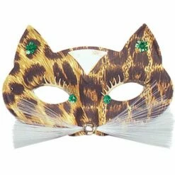 Leopard Print Cat Mask