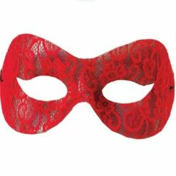Red Lace Domino Eye Mask