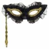 Fastidious Frilly Black Eyemask On Stick -Glamourguise Store product 86670 1 orig