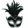 Black Velvet Eye Mask With Tall Feathers -Glamourguise Store product 88034 1 orig