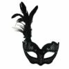 Transparent Black Mask With Feathers -Glamourguise Store product 90276 1 orig