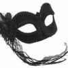 Black Velvet Flower Mask- Glasses Style