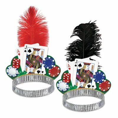 Casino Night Tiaras - Assorted Colours - Each 3 Casino Night Tiaras - Assorted Colours - Each